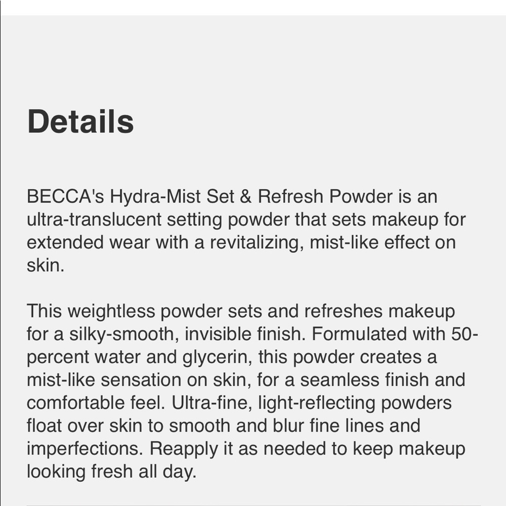 Becca Hydra-Mist Set & Refresh Powder - Picture 4 of 4